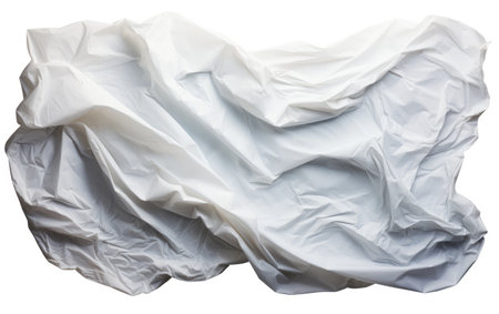 Crushed Document Crumpled Paper Narrative on a White or Clear Surface PNG Transparent Backgroundの素材
