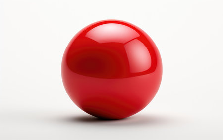 Crimson Glob Playful Red Essence on a White or Clear Surface PNG Transparent Backgroundの素材