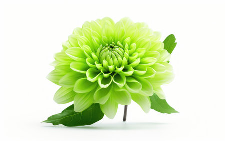 Verdant Beauty Stunning Green Flowers on a White or Clear Surface PNG Transparent Backgroundの素材