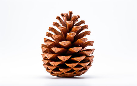 Evergreen Emblem Textured Pine Cones on a White or Clear Surface PNG Transparent Backgroundの素材