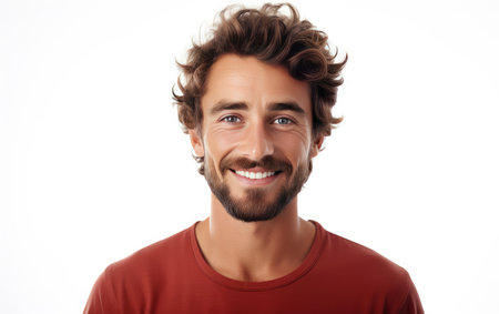 Gleaming Smiles Mans Portrait Gallery on a White or Clear Surface PNG Transparent Backgroundの素材