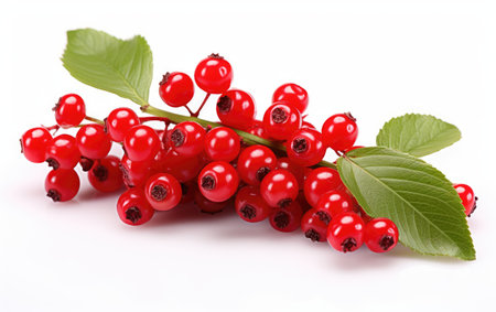 Scarlet Treasures Nature Vibrant Gems on a White or Clear Surface PNG Transparent Backgroundの素材