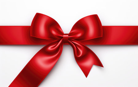 Elegance Unraveled Long Red Ribbon on a White or Clear Surface PNG Transparent Backgroundの素材