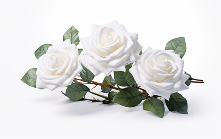 White Petals Elegance Blossoming Gracefully on a White or Clear Surface PNG Transparent Backgroundの素材