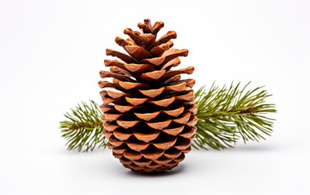 Forest Treasure Rustic Pine Cone on a White or Clear Surface PNG Transparent Backgroundの素材