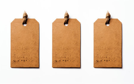Paper Crafting Handmade Tag Beauties on a White or Clear Surface PNG Transparent Backgroundの素材