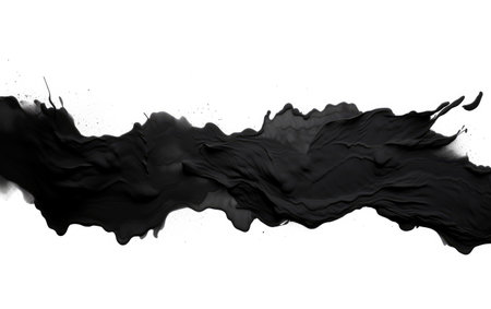 Colorful Spectacle Black Paint Holi on a White or Clear Surface PNG Transparent Backgroundの素材