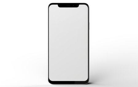 Interactive Potential Screen Blankness Explored on a White or Clear Surface PNG Transparent Backgroundの素材