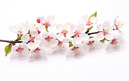 Spring Elegance Vibrant Cherry Blossom Display on a White or Clear Surface PNG Transparent Backgroundの素材
