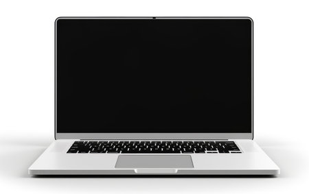 Blank Laptop Digital Canvas Space on a White or Clear Surface PNG Transparent Backgroundの素材