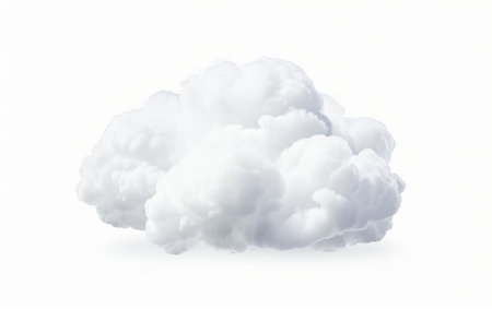 Ethereal Cloudscape Dreamy White Sky on a White or Clear Surface PNG Transparent Backgroundの素材