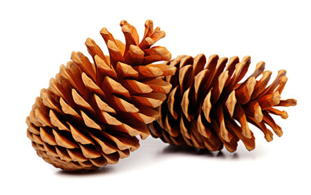 Woodland Treasures Prolific Pine Cones on a White or Clear Surface PNG Transparent Backgroundの素材