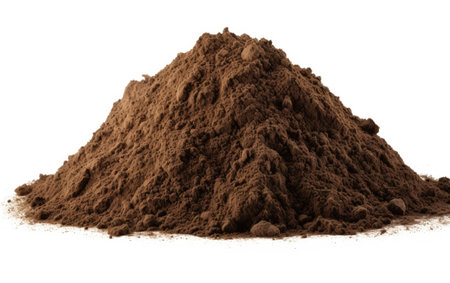 Soil Heap Earths Piled Ground on a White or Clear Surface PNG Transparent Backgroundの素材