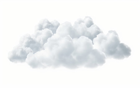 Ethereal Sky Pure White Cloudscape on a White or Clear Surface PNG Transparent Backgroundの素材