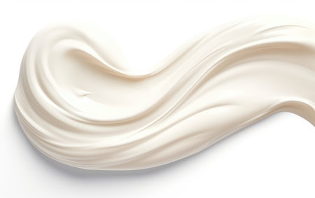 Soft Embrace Creams Delicate Smear on a White or Clear Surface PNG Transparent Backgroundの素材