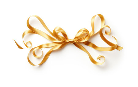 Lustrous Accents Curly Ribbon Collection on a White or Clear Surface PNG Transparent Backgroundの素材