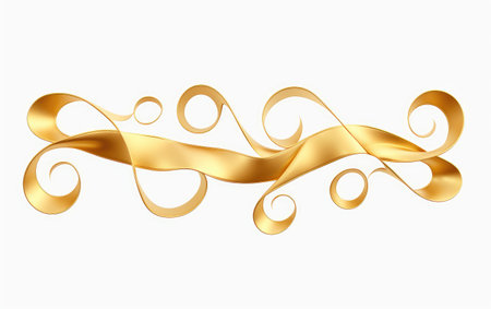 Lustrous Accents Curly Ribbon Collection on a White or Clear Surface PNG Transparent Backgroundの素材