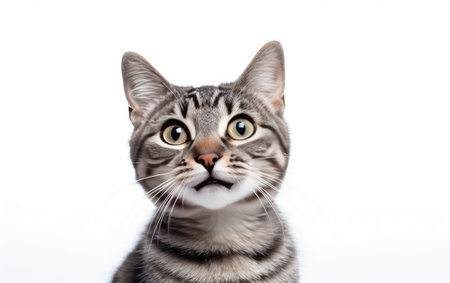 Smiling Whiskers Cute Cats Charm on a White or Clear Surface PNG Transparent Backgroundの素材