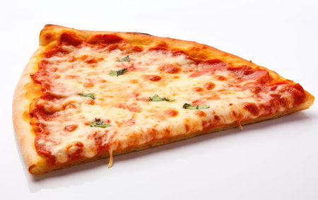 Irresistible Flavor Tasty Pizza Segment on a White or Clear Surface PNG Transparent Backgroundの素材