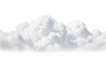 Heavenly Clear Skies White Cloudscape on a White or Clear Surface PNG Transparent Backgroundの素材