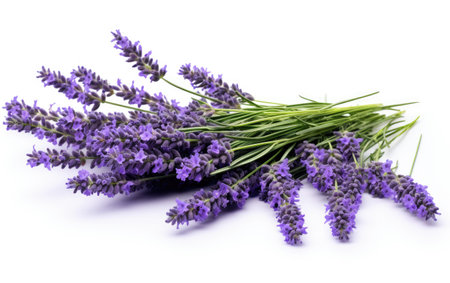 Serene Beauty Lavenders Fragrant Blossoms on a White or Clear Surface PNG Transparent Backgroundの素材
