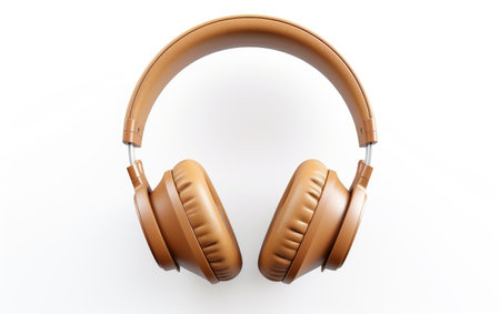 Musical Cocoon Headphones Serene Embrace on a White or Clear Surface PNG Transparent Backgroundの素材