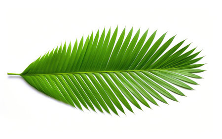 Leafy Paradise Tropical Palm Tree on a White or Clear Surface PNG Transparent Backgroundの素材