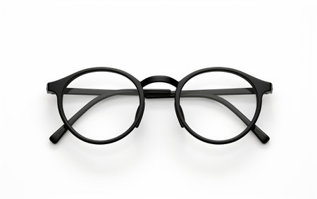 Fashionable Frames Vision Style Clarity on a White or Clear Surface PNG Transparent Backgroundの素材