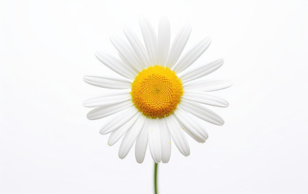 Floral Serenity Chamomile's Soothing Bloom on a White or Clear Surface PNG Transparent Backgroundの素材