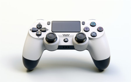 Precision Gaming Advanced Controller Technology on a White or Clear Surface PNG Transparent Backgroundの素材