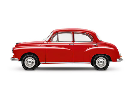 Ruby Vehicles Side Glance Appearance on a White or Clear Surface PNG Transparent Backgroundの素材
