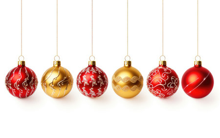 Christmas Magic Ornaments Sparkle Joy on a White or Clear Surface PNG Transparent Backgroundの素材
