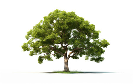 Symmetrical Elegance Pented Tree Grace on a White or Clear Surface PNG Transparent Backgroundの素材
