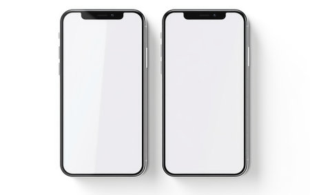 Modern Smartphone Elegance in Innovation on a White or Clear Surface PNG Transparent Backgroundの素材