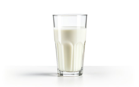 Fresh Milk Nutrient Rich Elixir on a White or Clear Surface PNG Transparent Backgroundの素材