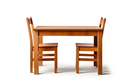 Look of Table and Chair Elegance on a White or Clear Surface PNG Transparent Backgroundの素材