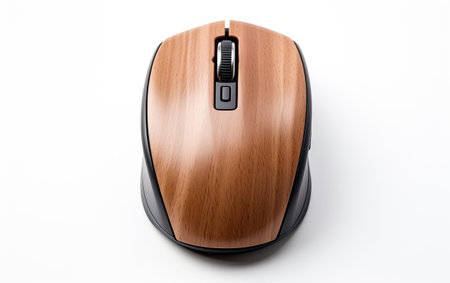 Brown Computer Mouse for Pc on a White or Clear Surface PNG Transparent Backgroundの素材