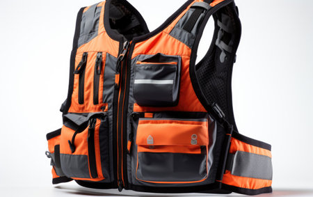 Life Jacket for Electrician and Medical Workers on a White or Clear Surface PNG Transparent Backgroundの素材