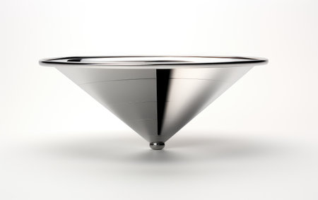 Shining Steel Funnel on White or PNG Transparent Backgroundの素材