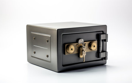 Solid And Hard Steel Lockbox on White or PNG Transparent Backgroundの素材