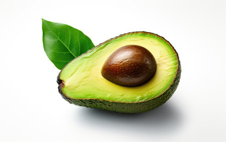 Yummy Fabulous Colorful Avocado on White or PNG Transparent Backgroundの素材