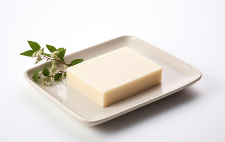 Petty Colorful Ceramic Soap Dish on White or PNG Transparent Backgroundの素材
