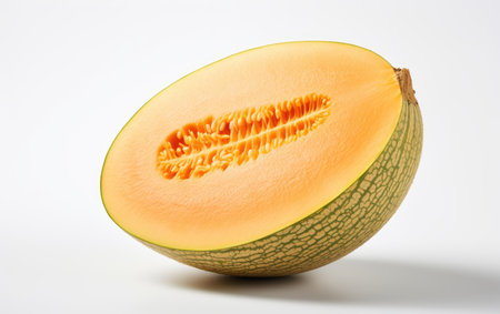 Delicious Cantaloupe Melon on White or PNG Transparent Backgroundの素材