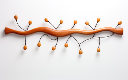 Wooden Pretty Decorative and Modern on White or PNG Transparent Backgroundの素材