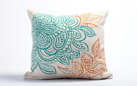 Soft Decorative Throw Pillow on White or PNG Transparent Backgroundの素材