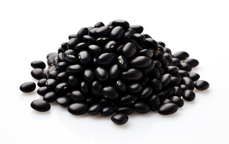 Black Color of Green Bean on White or PNG Transparent Backgroundの素材