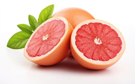 Tasty Delicious Grapefruit on White or PNG Transparent Backgroundの素材
