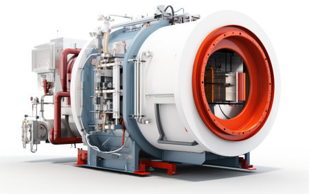 Good Quality High Capacity Industrial Vacuum Furnace on White or PNG Transparent Backgroundの素材