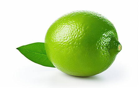 Sweet Circular Green Lime on White or PNG Transparent Backgroundの素材