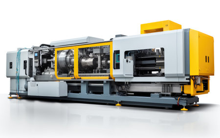 Good Quality Large Scale Injection Molding Machine on White or PNG Transparent Backgroundの素材